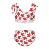 Aflyko Patriot Girls' Swimwear Canada Maple Leaf 2-Piece Bikini Set Summer Swimsuit Holiday Bathing Suit Hawaii Beachwear Pool Water Sport Tankini Set 4T view 2