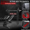Edostory Olympic adjustable Weight Bench Set, Weight Cable Pulley System, Workout Equipment for Home Workouts, Bench Press with Preacher Curl, Leg Developer, Home Gym Full Body Workout view 2