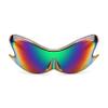 FEISEDY Futuristic Sunglasses, Fashion Alien Y2K Wrap Around for Women Men B4135 view 2