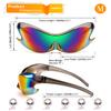 FEISEDY Futuristic Sunglasses, Fashion Alien Y2K Wrap Around for Women Men B4135 view 4