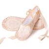 Ballet Shoes for Girls, Pink Ballet Slippers Split Sole Satin Women Dance Shoes Flats with Ribbon for Yoga Gymnastics Performance view 1