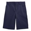 Boy's Stretch Chino Shorts, Classic Cotton Blend Short with Fly Zipper for School Uniform, (Sizes, 4-20) Navy view 1