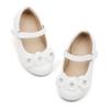 Otter MOMO Toddler/Little Girls Mary Jane Ballerina Flats Shoes Slip-on School Party Dress White Shoes Size 5 view 1