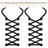 Ouligay 2 Pairs Black Shoe Laces for Sneakers, Flat Black Shoelaces for Sneakers, 5/16" Wide 120cm Shoe Strings for Athletic Shoes Sneaker Running Shoestrings for Women Men Kids view 4