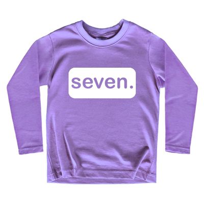 7th Birthday Girl Shirt 7 Years Old Seven Outfit Seventh Tshirt Gift Girls top 7 (as1, Age, 7_Years, Purple - Long Sleeve)