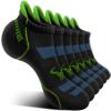 BULLIANT Men Running Socks 6Pairs-Ankle Athletic Socks Wicking Cushioned for Men Walking-Arch Compression Support(6Pairs,Shoes Size:Men 13-15) view 1