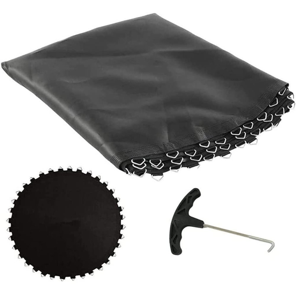LXUKYG Trampoline Replacement Jumping Mat Trampoline Bounce Mat with 1x Trampoline Spring Puller Hand Tool for Round Trampoline Accessories (Size : 12FT 3.66M (72 Buckles))