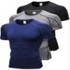 Men's Compression Shirts Short Sleeve Workout T Shirt Cool Dry Athletic Undershirts Gym Yoga Base Layers Running Tops view 1