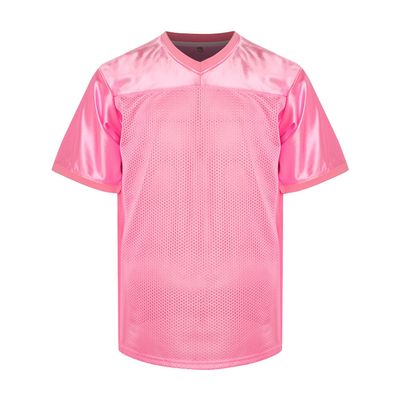 MESOSPERO Men's Football Jersey Blank Football Practice Jersey for Athletic Training and Daily Leisure (Pink, L)