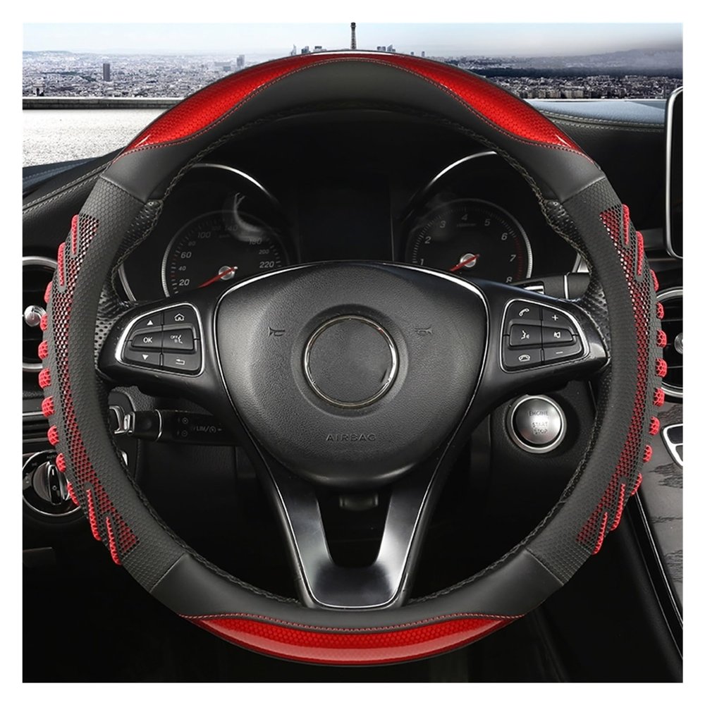 FUERU Car Steering Wheel Cover Set Universal Car Steering Wheel Cover Breathable Silicone Durable Fashion Car Interior (Color : 1#)