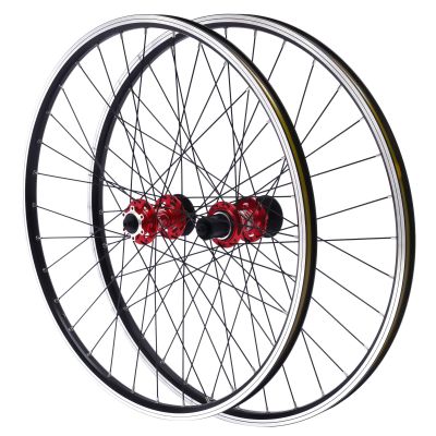 BJTDLLX 27.5 Inch Mountain Bike Wheelset, Aluminum Alloy Rim Disc Brake MTB Wheelset, Bicycle Front Rear Wheels Set Front & Rear Wheelsets with Quick Release Levers -Not Included Tire