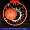 PATIKIL 18" Basketball Rim Replacement with Strong Spring Backboard Mounted Standard Basketball Hoop Replacement for Indoor and Outdoor (Solid Steel) - Black view 4