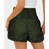 JEsilunmaMY Womens Quick Drying Elastic Athletic Shorts High Waist Side Slit Workout Running Shorts Loose Casual Gym Shorts (Dark Green,XX-Large) view 3