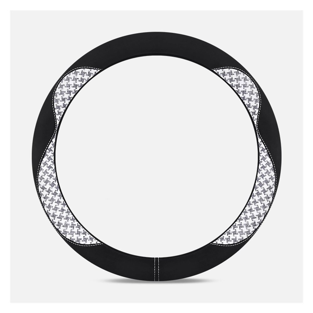 FUERU Car Steering Wheel Cover Set Universal Car Steering Wheel Cover Ice Silk Linen Breathable Moisture Drainage Fashion Car Interior (Color : 3#)