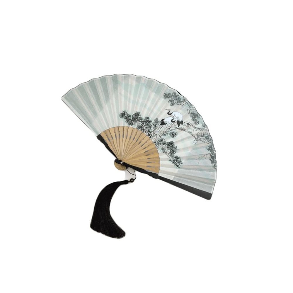 Chinese Folding Fans Hand FansHandheld Folding Fan Folding Hand Fans Chinese Vintage Folding Handheld Fan With Tassel Classical Cotton Hemp Bamboo Folding Fan Girls Gifts Vintage Handheld Folding Fan