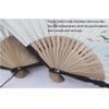 Chinese Folding Fans Hand FansHandheld Folding Fan Folding Hand Fans Chinese Vintage Folding Handheld Fan With Tassel Classical Cotton Hemp Bamboo Folding Fan Girls Gifts Vintage Handheld Folding Fan view 4