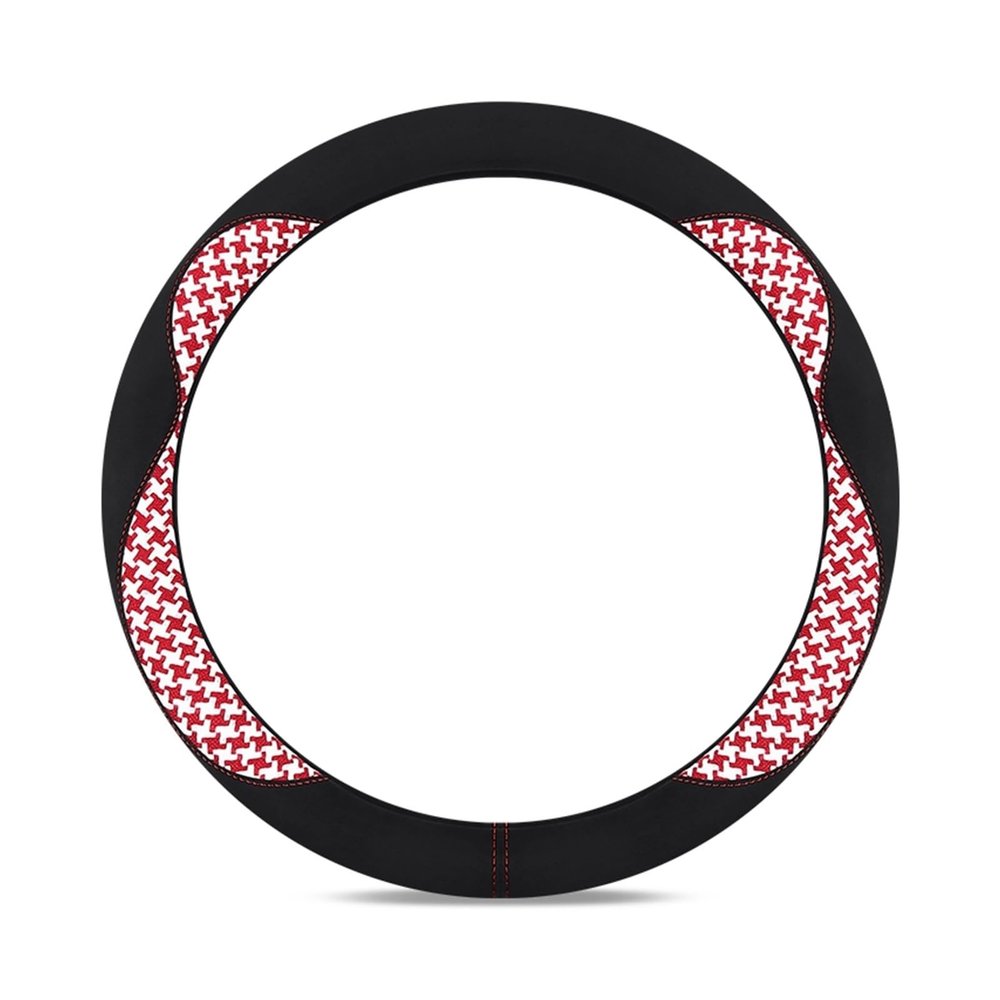 FUERU Car Steering Wheel Cover Set Universal Car Steering Wheel Cover Ice Silk Linen Breathable Moisture Drainage Fashion Car Interior (Color : 4#)