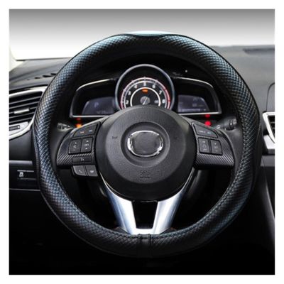 FUERU Car Steering Wheel Cover Set Universal Car Steering Wheel Cover Genuine Leather Breathable Sweat-Absorbing Delicate Car Interior (Color : 1#)