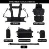 YAKEDA Tactical Chest Mini Rig Vest with Magazine Pouch Adjustable Detachable Laser-cutting Molle Modular Chest Vest (Black2.0) view 2