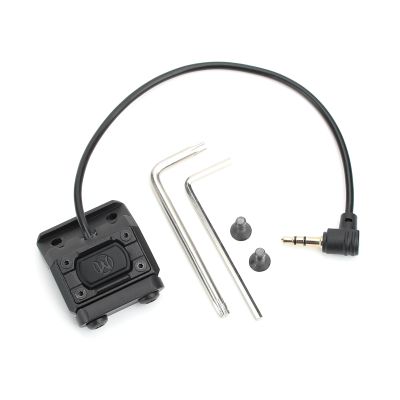 NOBUHIRO Tactical Modular Wire Remote Pressure Switch with Offset Light Mount for M300 M600 Light, with 3.5mm Plug for PEQ DBAL NGAL Laser, Fit for 20mm Picatinny Rail (3.5mm)