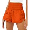 JEsilunmaMY Womens Quick Drying Elastic Athletic Shorts High Waist Side Slit Workout Running Shorts Loose Casual Gym Shorts (Orange,XX-Large) view 2