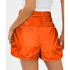 JEsilunmaMY Womens Quick Drying Elastic Athletic Shorts High Waist Side Slit Workout Running Shorts Loose Casual Gym Shorts (Orange,XX-Large) view 3