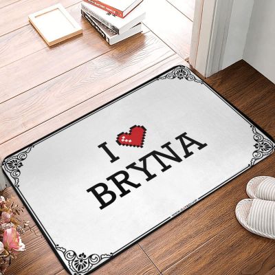 Abipuir Funny Doormats for Outdoor Entrance I Love Bryna Doormat Western Home Decor Retro Room Decor (Color : Colour, Size : 65X90CM)