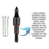 ZSHJGJR 12Pk 100/125 Grain Field Points - with Pro Archery O Ring & Aluminum Arrow Inserts, Arrows for Recurve Compound Bow Targets Points (Black, 125 Grain) view 4