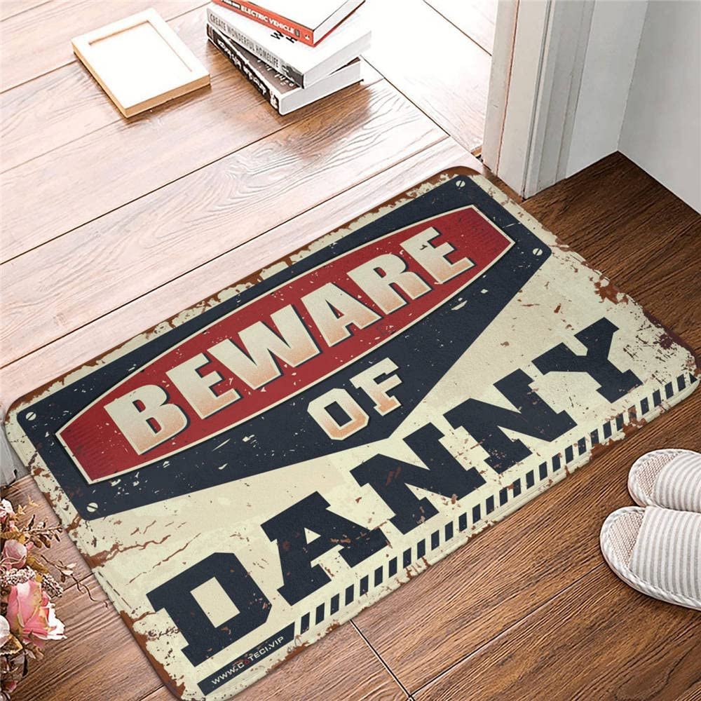 Dsoluuing Cool Door Mat Beware of Danny Rug Cool Door Mat Room Accessories for Men (Size : 40X60CM)
