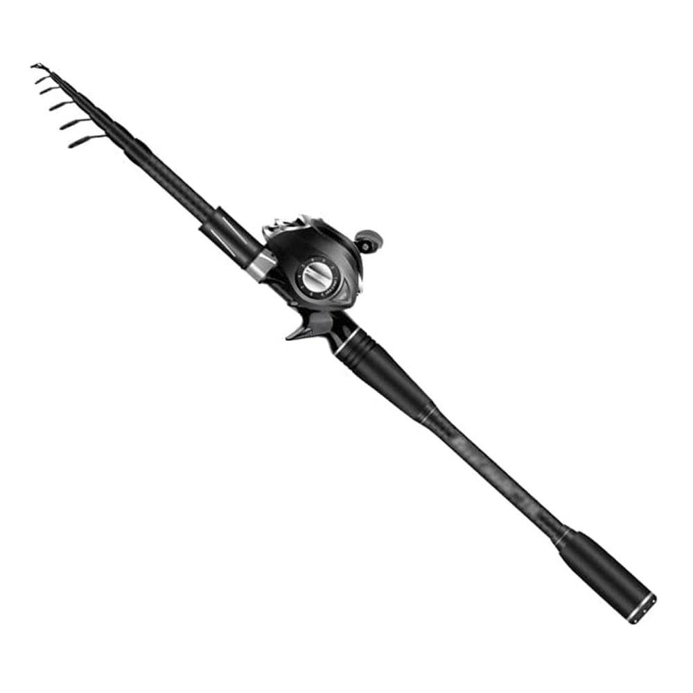 Portable Fishing Rod Telescopic Fishing Rod and Reel Combo Carbon Fiber Fishing Pole with Reel Combo Baitcasting Rods for Saltwater Freshwater Easy to Carry