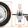 L-faster DIY 36v 250w 12 Inch Wheels Mini Bike Brushless Rear Drive Hub Motor Kit with Throttle LCD Display (24V with tire) view 3