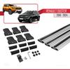 accessorypart Compatible with Renault Duster 2 (HM) 2018-2024 Fly Model Car Roof Rack Cross Bar Grey Aluminium 3 Bars view 4