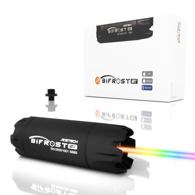 ACETECH Airsoft Pistol/Riffle RGB Tracer Unit with Bluetooth APP Control Bifrost BT 14mm CCW Negative Thread with M14- to M11+ Adaptor Glow in The Dark Green/Red BB LED RGB Lighting Effect