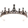 Luxshiny Baroque Queen Crown, Gothic Tiaras Black Rhinestone Crown Wedding Halloween for Women Girls Bridal Party (Style 1) view 1