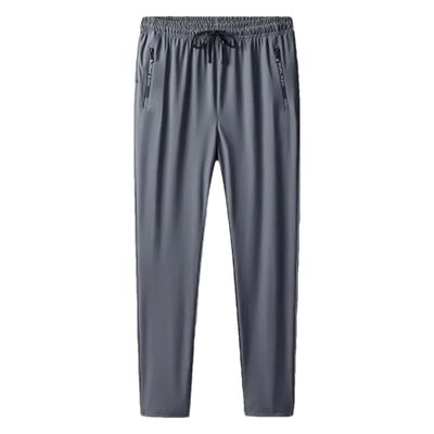 REHJJDFD Summer Men Breathable Comfortable Joggers Pants Men Casual Elastic Trousers Men Hiking Sweatpants ZKZ005gray901 S
