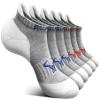 BULLIANT Men Running Socks 6Pairs-Ankle Athletic Socks Wicking Cushioned for Men Walking-Arch Compression Support(6Pairs,Shoes Size:Men 10-12) view 1
