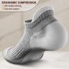 BULLIANT Men Running Socks 6Pairs-Ankle Athletic Socks Wicking Cushioned for Men Walking-Arch Compression Support(6Pairs,Shoes Size:Men 10-12) view 3