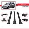 accessorypart Compatible with Opel Zafira A (T98) 2001-2005 Fly Model Car Roof Rack Cross Bar Black Aluminium 3 Bars view 3