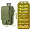 SOWHUP Tactical Molle Pouch Cell Phone Pouch Holster Small Utility EDC Pouch Gadget Organizer Bag with Tactical Key Ring Holder and U.S.A Flag Patch (Army Green1) view 2