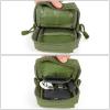 SOWHUP Tactical Molle Pouch Cell Phone Pouch Holster Small Utility EDC Pouch Gadget Organizer Bag with Tactical Key Ring Holder and U.S.A Flag Patch (Army Green1) view 3