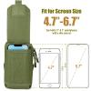 SOWHUP Tactical Molle Pouch Cell Phone Pouch Holster Small Utility EDC Pouch Gadget Organizer Bag with Tactical Key Ring Holder and U.S.A Flag Patch (Army Green1) view 4