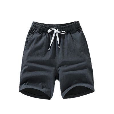 Alloaone Men's Summer Plus Size Breathable Casual Beach Shorts Dark Gray