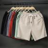 Alloaone Men's Summer Plus Size Breathable Casual Beach Shorts Dark Gray view 2