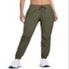 MAGCOMSEN Womens Hiking Joggers Dry Fit Stretch Lightweight Outdoor Camping Travel Athletic Sweatpants Army Green L view 2