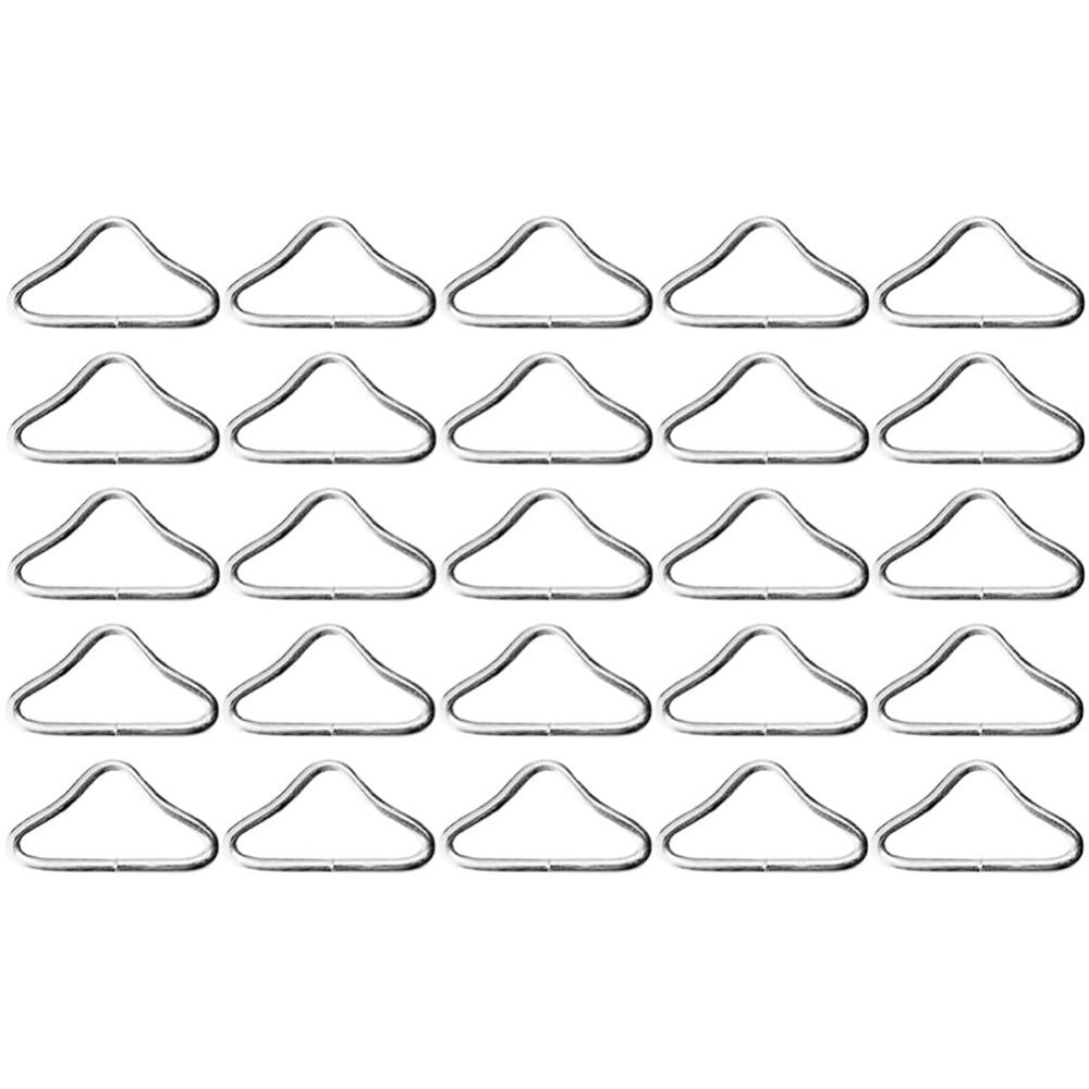 OSALADI Trampoline Triangle Ring Accessories 30pcs Metal Ring Buckle Connectors Buckles for Trampoline Parts Replacement