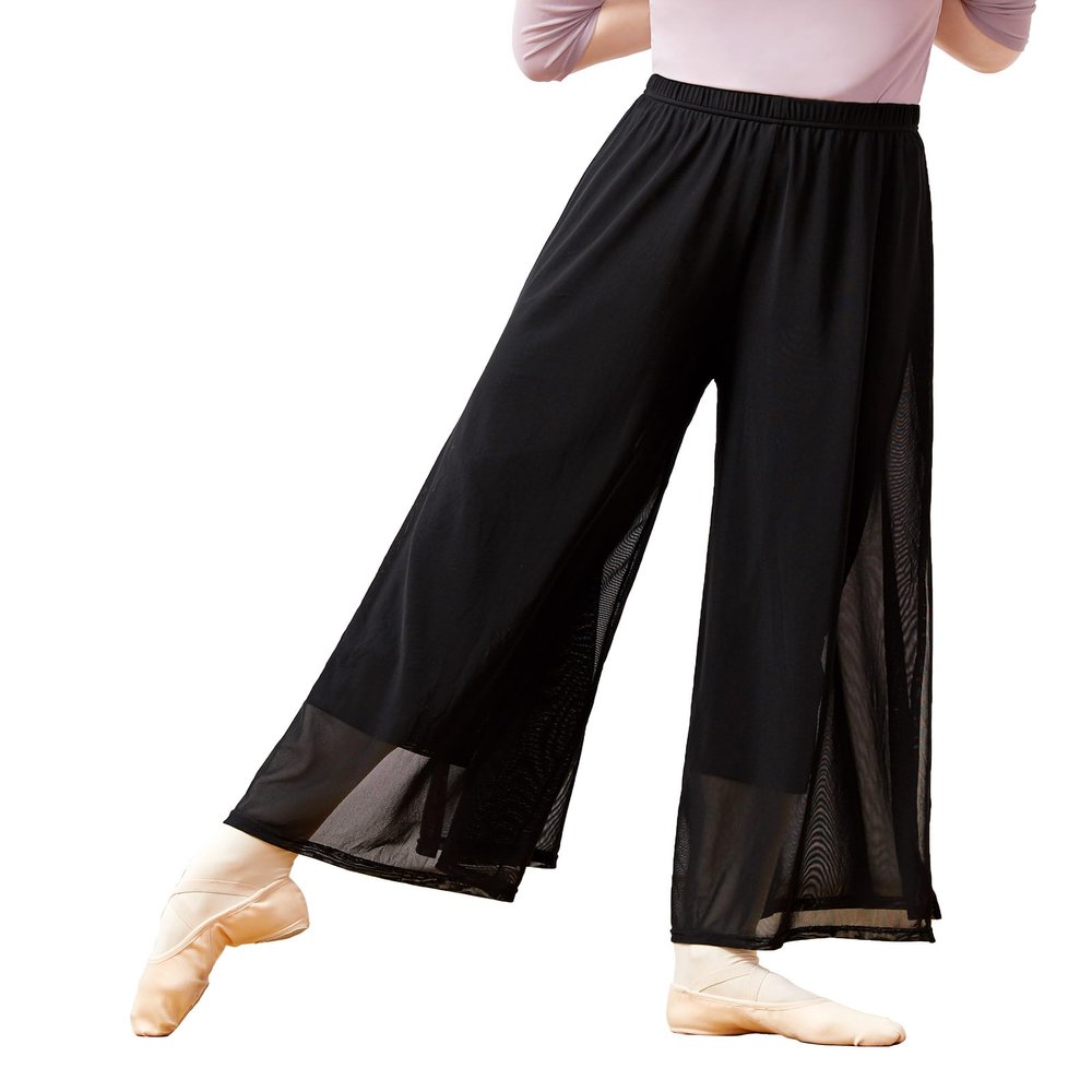 Daydance Black Wide Leg Yoga Pants for Women, Loose Casual Palazzo Pants