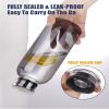 NiHome Glass Water Bottle 25oz/750ml with Two Caps, Stainless-Steel Straw, Brush and Silicone Cover, High Borosilicate Glass for Hot & Cold Beverages, Leak-Proof for Travel, Gym, Office (Smoky Gray) view 2