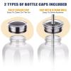 NiHome Glass Water Bottle 25oz/750ml with Two Caps, Stainless-Steel Straw, Brush and Silicone Cover, High Borosilicate Glass for Hot & Cold Beverages, Leak-Proof for Travel, Gym, Office (Smoky Gray) view 3
