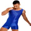 YiZYiF Men's One Piece Sleeveless Vest Leotard Tanks Workout Fitness Wrestling Singlets Bodysuit Blue X-Large view 3
