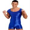 YiZYiF Men's One Piece Sleeveless Vest Leotard Tanks Workout Fitness Wrestling Singlets Bodysuit Blue X-Large view 4